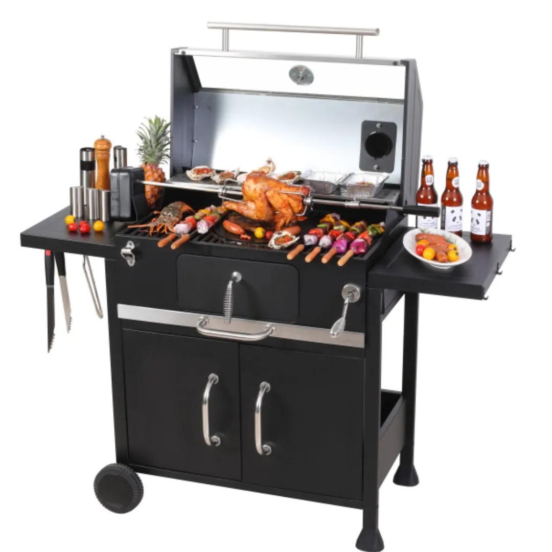 Camping Charcoal Bbq Grill Metal Large Picnic Foldable Outdoor Barbecue Grill