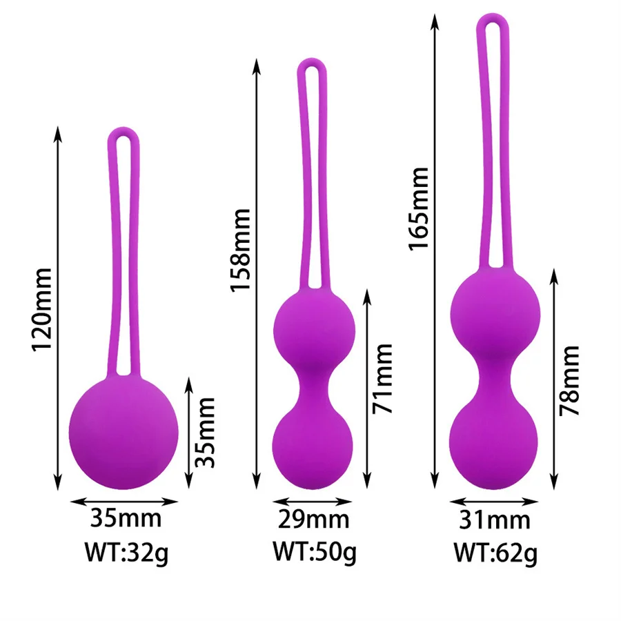 آمنة سيليكون كيجل كرات Perinee تشديد ممارسة المهبل جهاز تدريب العضلات أرضية الحوض كرات المهبل الجيشا الجنس لعب للنساء