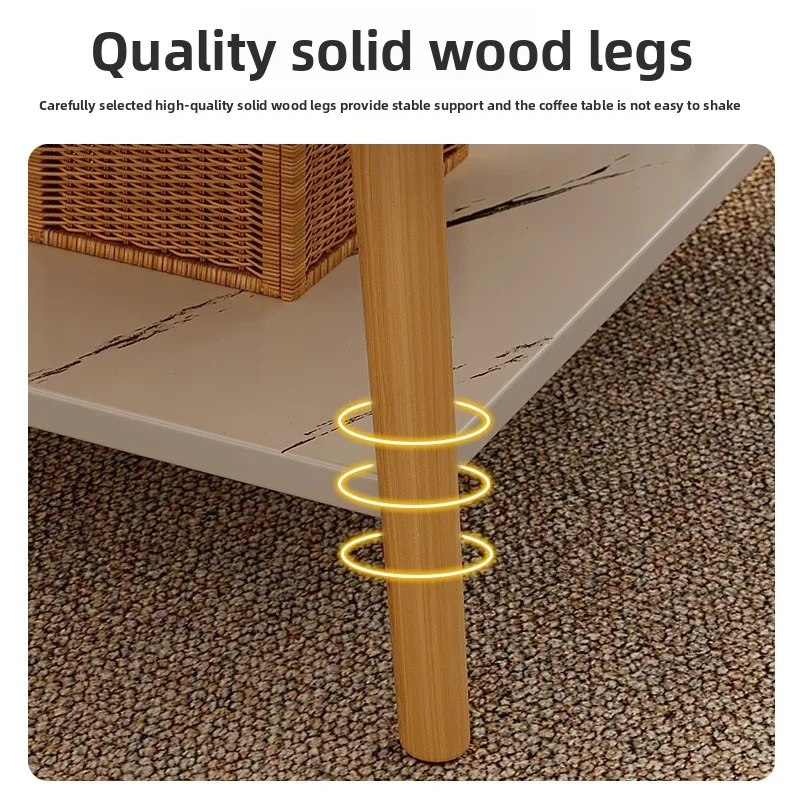 Mesa de centro para sala de estar, pequeño apartamento, mesa de té pequeña multifuncional, mesa pequeña nórdica simple de doble capa para alojamiento en familia