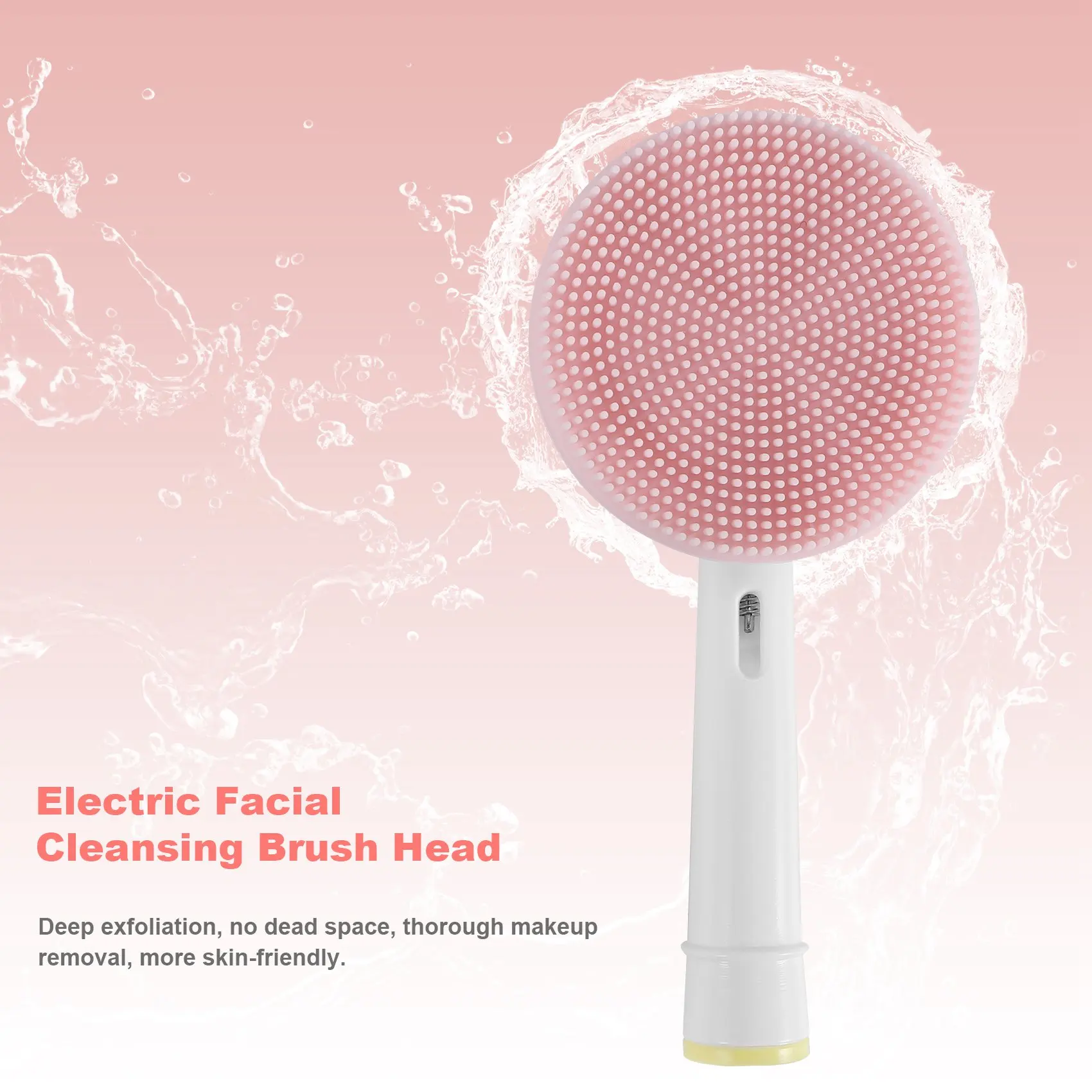 Suitable for Oral-B Electric Toothbrush, Electric Cleansing Brush Head, Replacement Brush Head, Silicone Pink