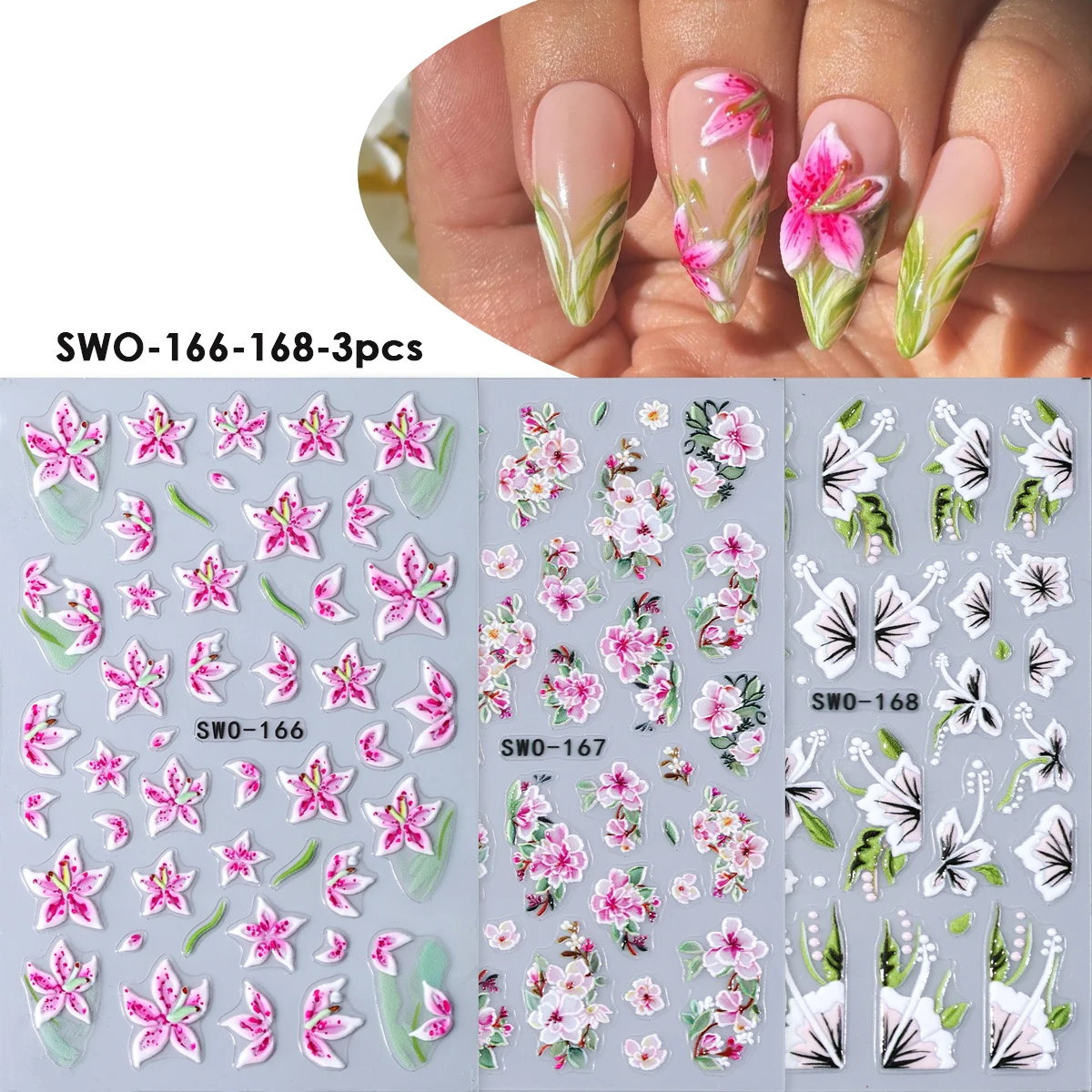 3pcs Schattige Bee & Lieveheersbeestje Matte Nagelsticker Aardbei Daisy Insecten Kersen Design Zelfklevende Sticker Zomer Sliders Manicure Folies