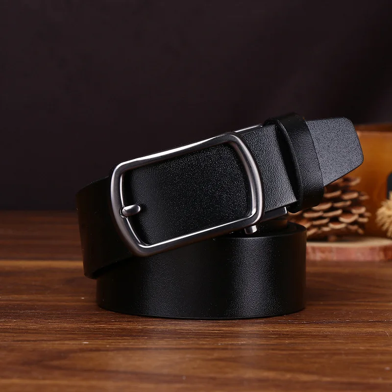 メンズ新デザイン自動バックル本革ベルト第一層牛革多用途ファッションビジネスベルト