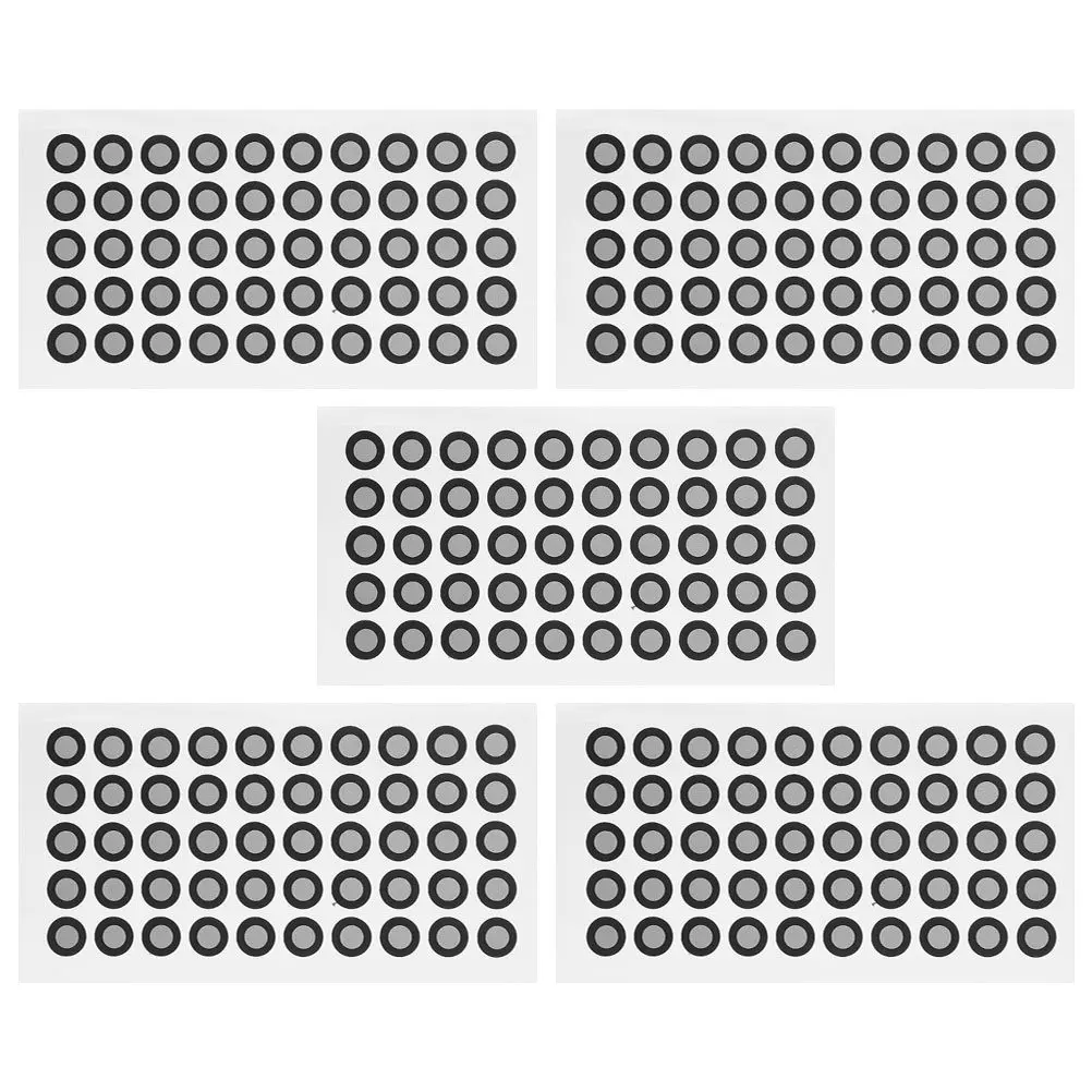 

5 листов 3D-маркеров для сканирования, 50 точек на листе, 0,15 мм, высокая отражающая способность, устойчивые к разрывам, для 3D-сканеров