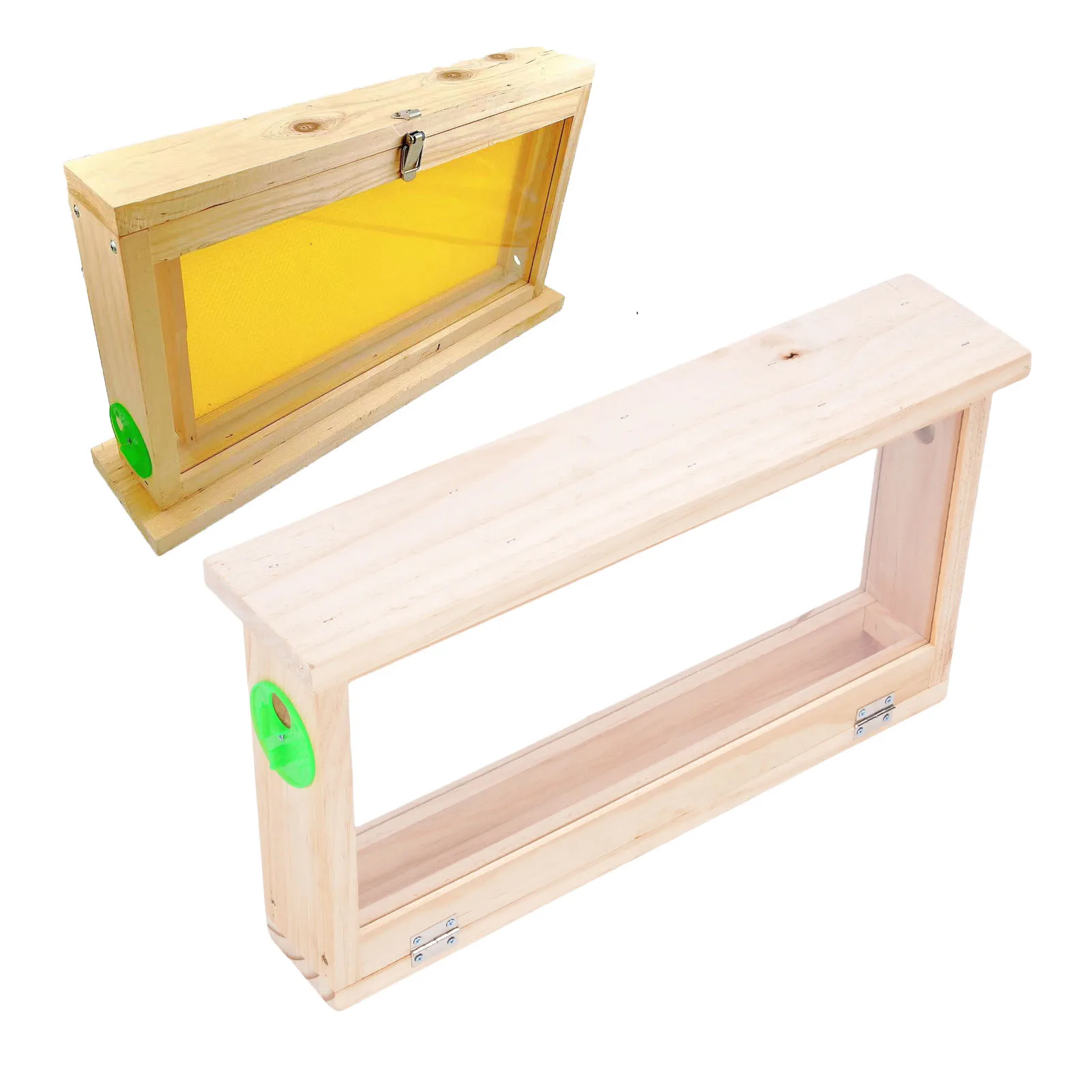 Boîte d'élevage d'abeilles 55x31,5 cm, panneau acrylique Double face, boîte d'observation de ruche d'abeille en bois avec évents, fournitures pour l'apiculture