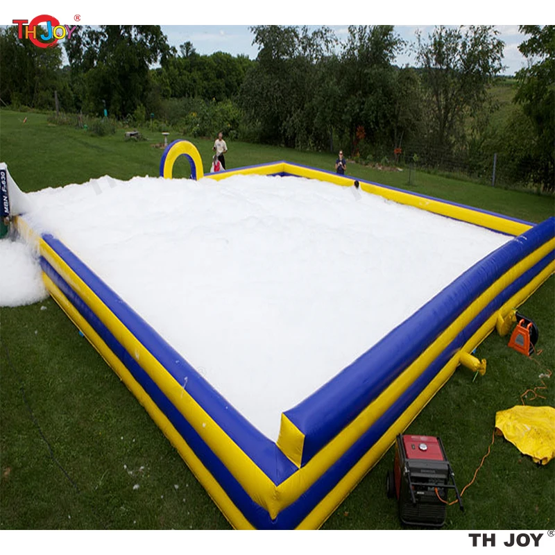 10x6m Commercial Grade Outdoor Play Kids Inflatable Foam Pit Equipment For Party Grass Land Inflatable Soap Water Pool