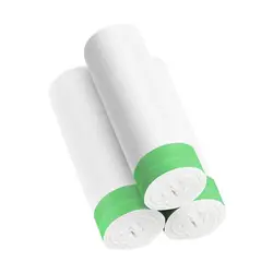 30 Pcs Drawstring Potty Chair Liners Training Toilet Bag Disposable Poop Baby Waste Garbage Bags Trash (3 Rolls 30Pcs Green)