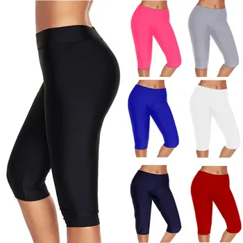 Vita alta Push Up Fitness Leggings Crop cintura larga ciclismo Leggings corti allenamento Jogging per le donne Leggings da allenamento