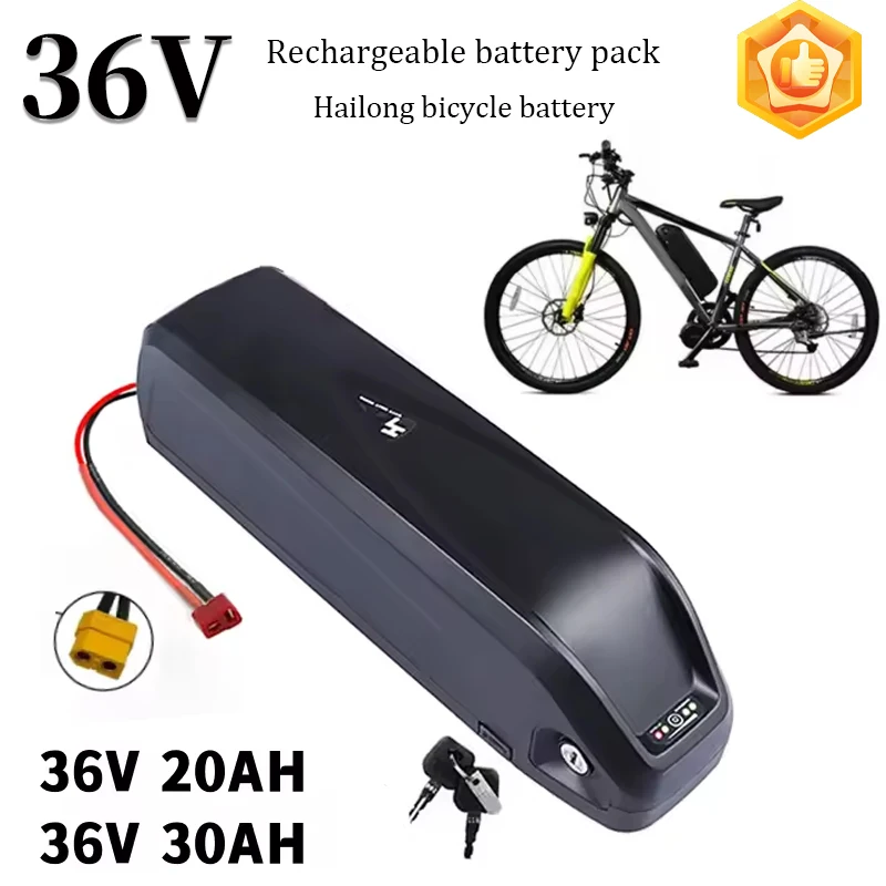 Original 36V 20AH/30AH Hailong DP-9 polyester battery with 42V 2A charger charger 500W 1000W motor BMS 18650 power battery