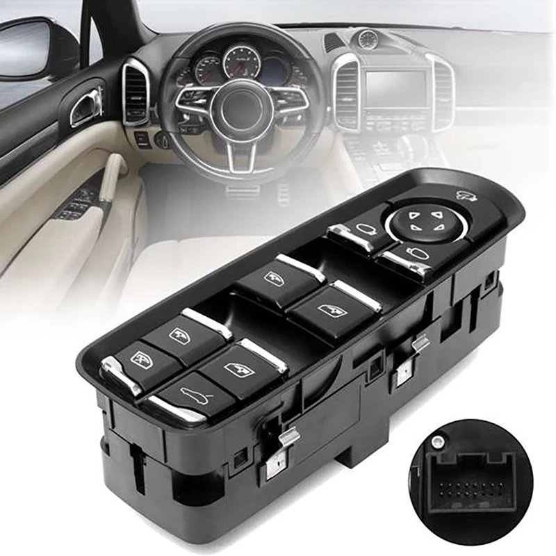 Window Control Switch Driver Passenger Side Button With Child Lock For -Porsche Panamera Cayenne Macan 7PP959858MDML