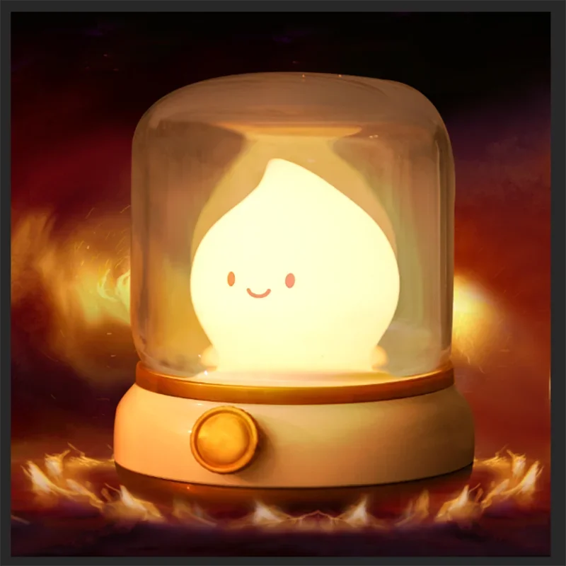 Lampe à huile Vintage, rechargeable par USB, minuterie infinitamente variable, veilleuse douce, pour bébé, soins oculaires, compagnon de sommeil