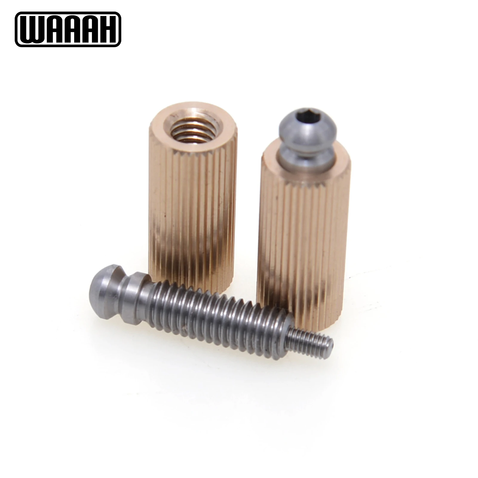 A Set of 2pcs Electric Guitar Bridge Studs Anchors Brass For Guitar Double Rocking Bridge Tremolo System Bridge Hex Screws
