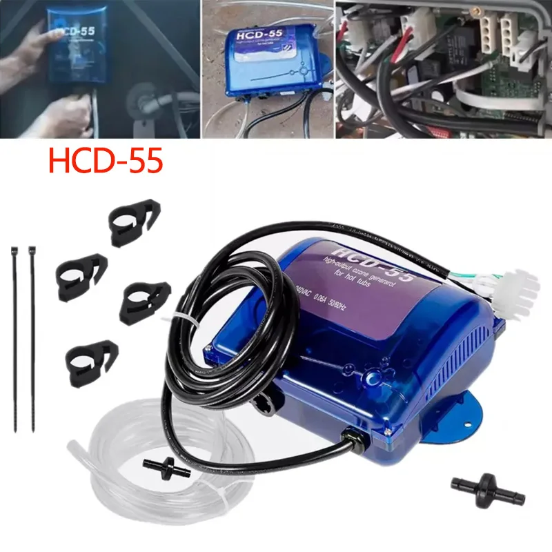 HCD-55 Spa Ozonator Kit,General Purpose High Output Ozone Generator (120V / 240V),Suitable for Hot Tubs & Swim Spas