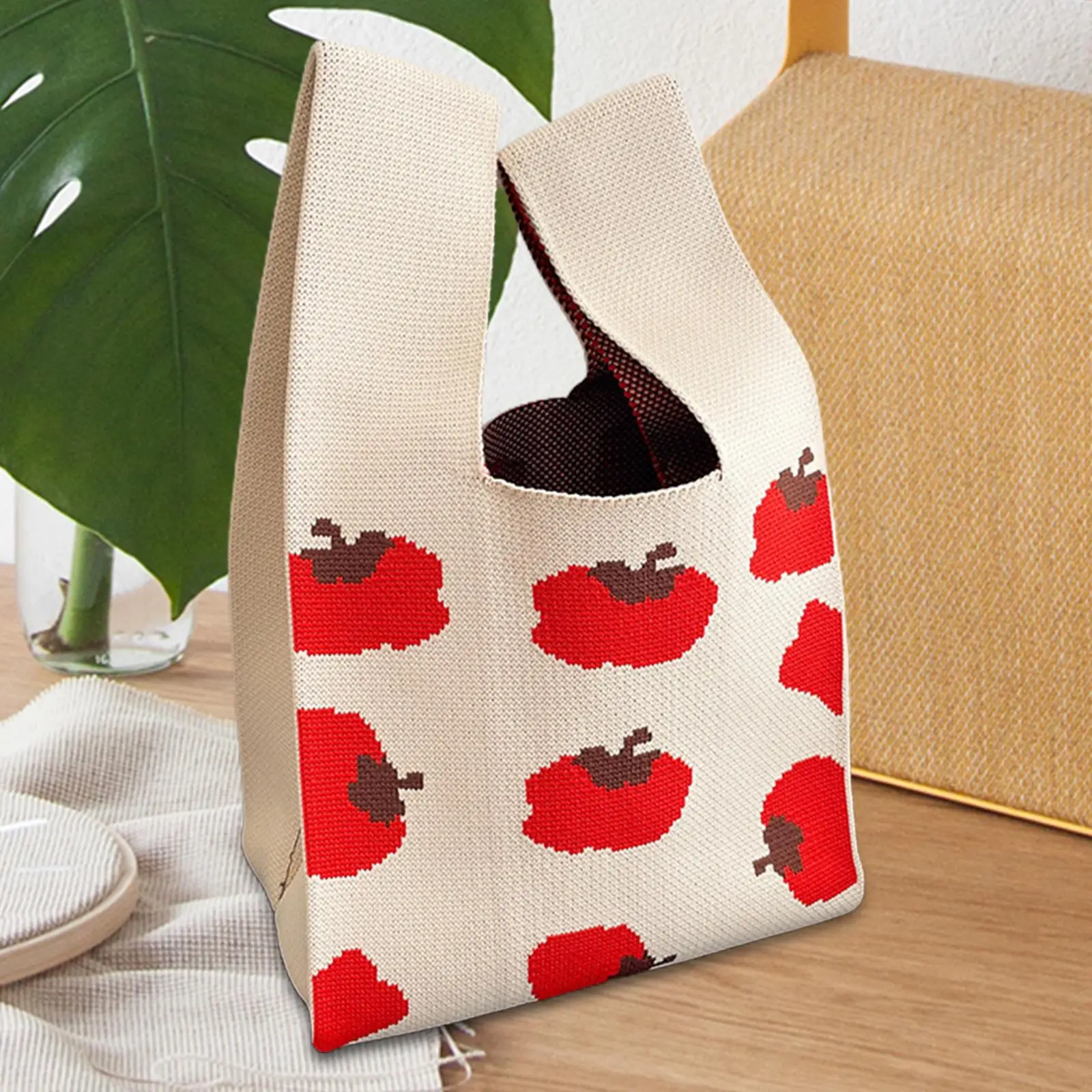 Women Shoulder Bag Pouch Tomato Handbag Tote Bag Travel Purse for Summer Outdoor Spring