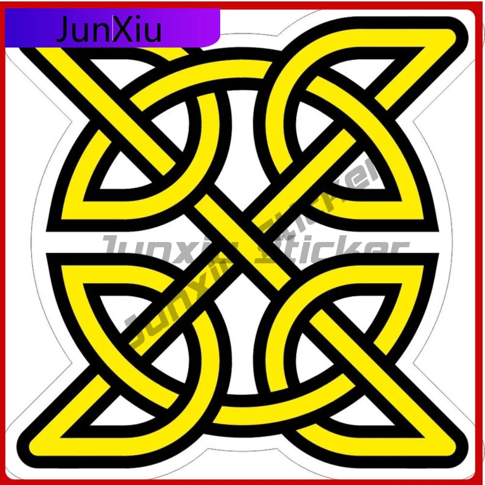 

Celtic Knot Yellow Ireland Style Stickers Custom Decals X500 Motorcycle Custom Pictures Waterproof Decals Camping Car Decoration
