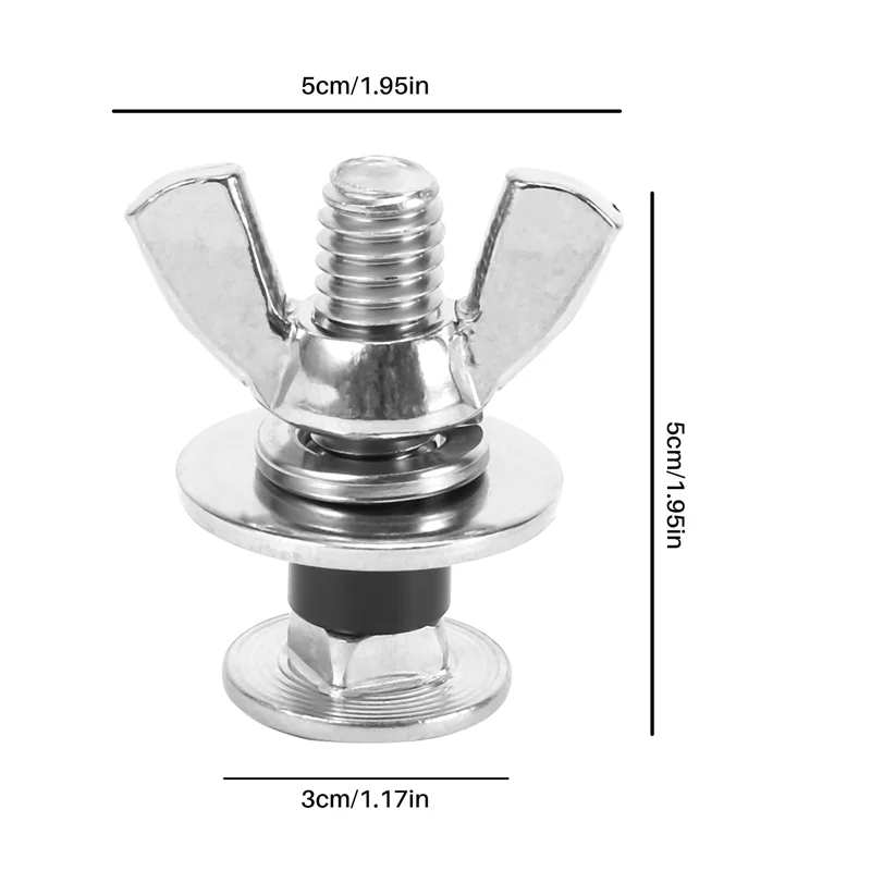 316 스테인리스 스틸 다이빙 나사, 나비 백플레이트 윙 너트, 수중 스쿠버 다이빙 BCD 액세서리, 2 개
