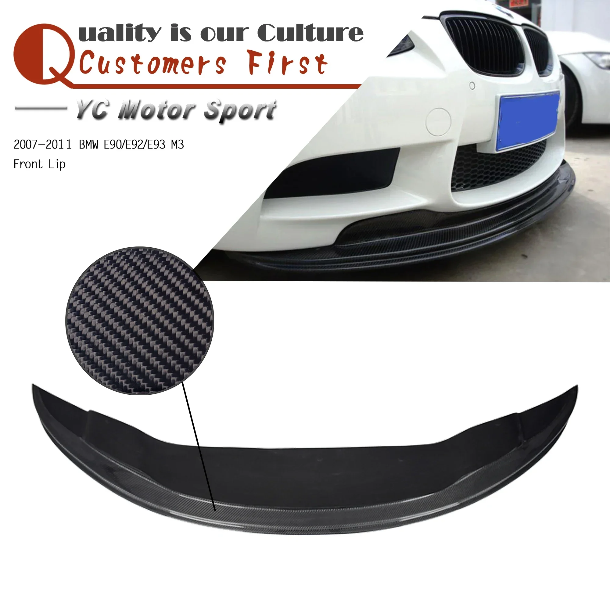 Big Sale Car Accessories CF Carbon Fiber GTS Style Front Diffuser Fit For 2007-2011 E90 E92 E93 M3 Front Lip Car Stying