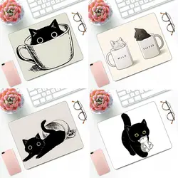 Cute Coffees Cats Gaming Mouse Pad XS Small Mousepad For PC Gamer Desktop Decoration Office Mouse Mat Deskmat Rug