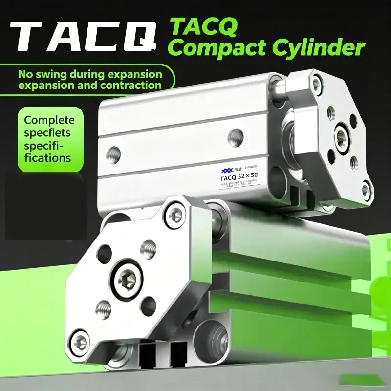 

Small Pneumatic Thin Cylinder with Three Shafts, Three Rods and Guide Rods TACQ25 TACQ32 TACQ40 Bore 25mm 32mm 40mm