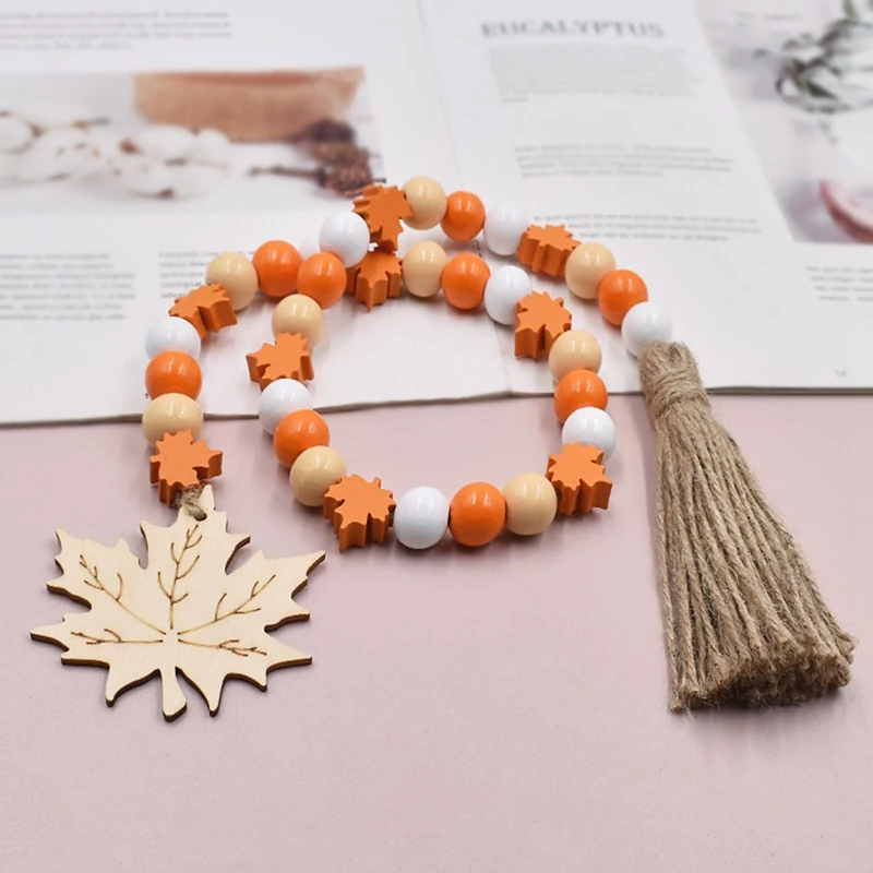 

Pendent Ornament Versatile Decor Wooden Beads And Twine DIY Home Decoration Pendant