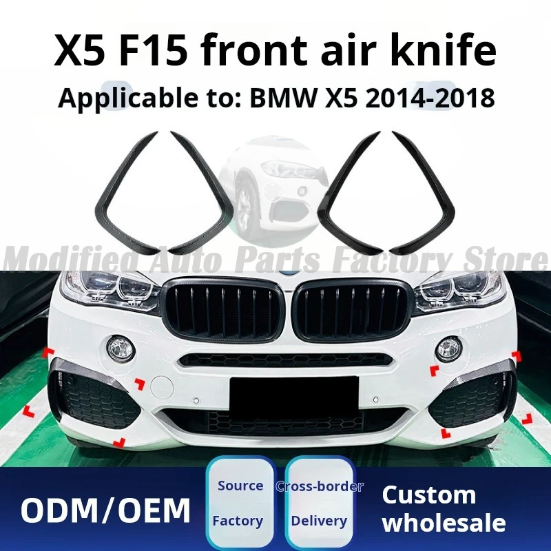 

Applicable To Bmw Bmw X5 F15 M Sport 2014-18 Front Trend Air Knife Grille Sticker Modification