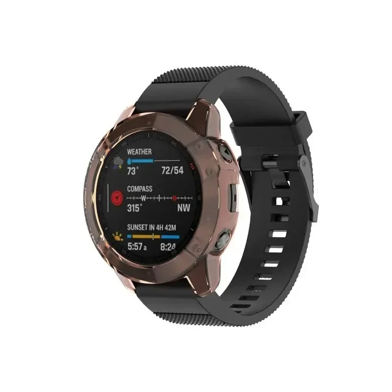 สําหรับ Garmin Fenix 7 7S 7X Pro พลังงานแสงอาทิตย์ 6 6S 6X Pro TPU โปร่งใส Protector สมาร์ทสายนาฬิกาซิลิโคนฝาครอบกันชน