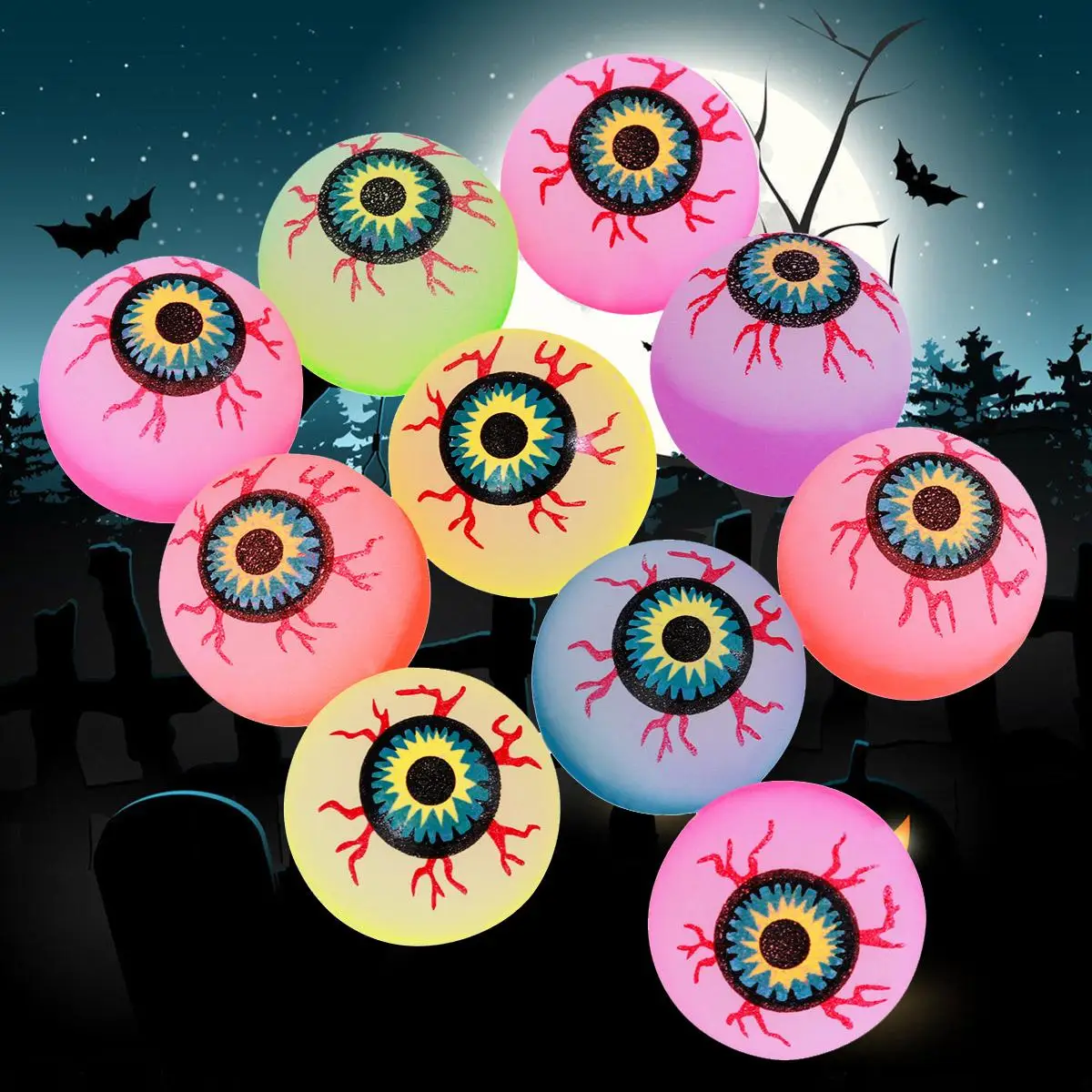 20 pçs bola de salto brinquedo elástico cor brilhante jogando bola saltando bolas de brinquedo criança atividade fitness material ecológico