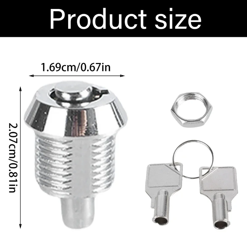 دفع قفل خزانة مع مفاتيح أنبوبي الأثاث أجهزة قفل أمان قفل الأجهزة لدرج معدات مربع المجوهرات