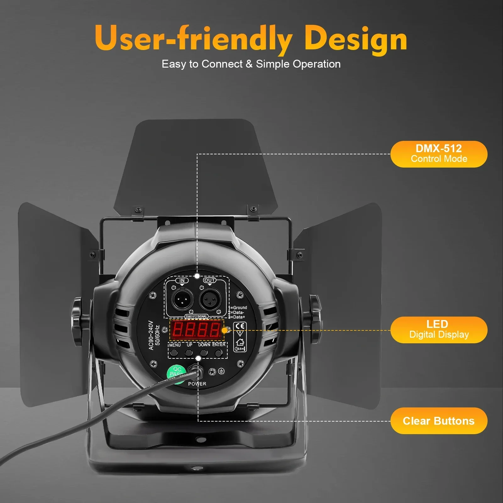 

COB 200W Powerful LED Stage Par Light,Warm White/Cool White Lighting,Party Stage Lighting Bar Light Atmosphere Maker