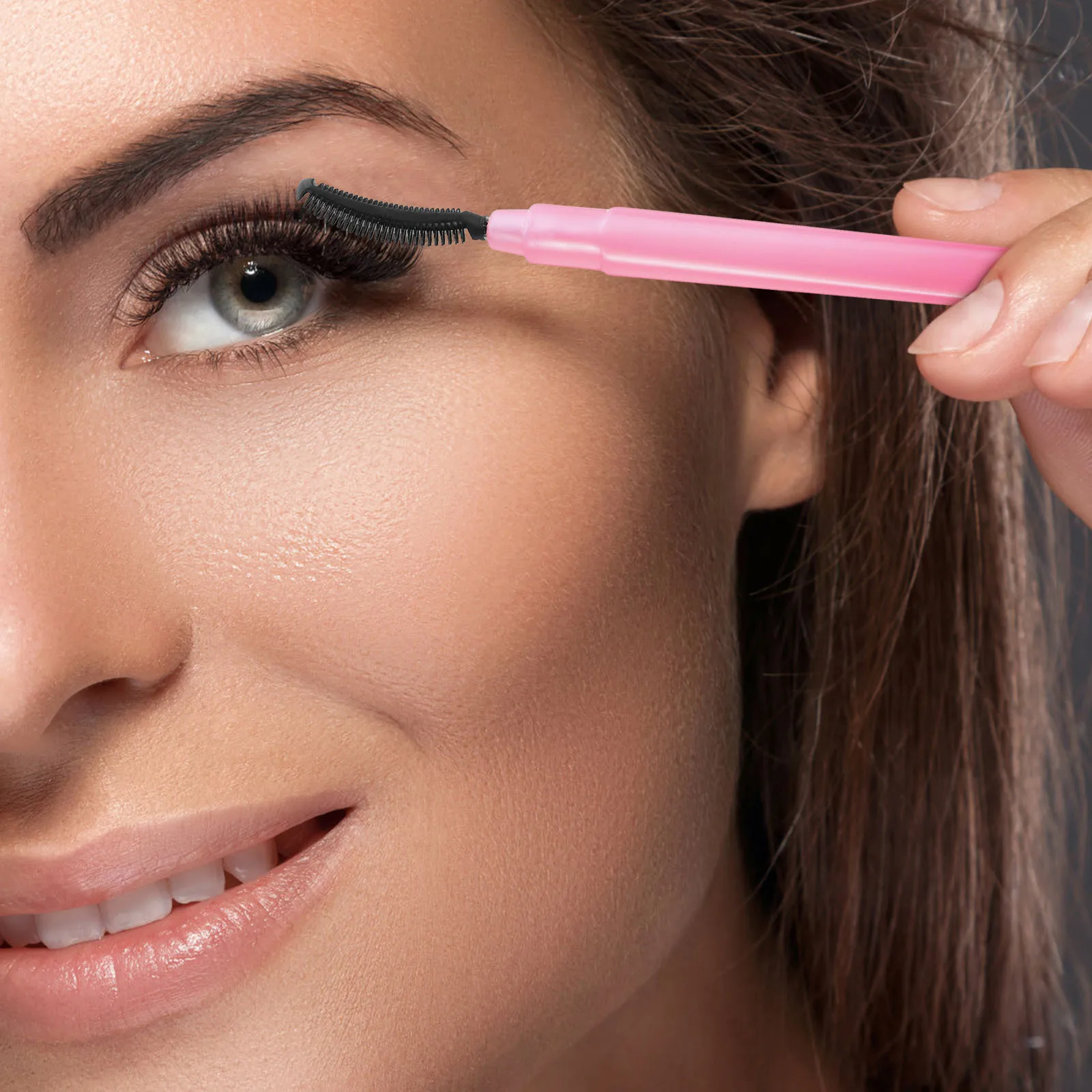 6Pcs Eyelash Brush Silicone Soft Lash Applicators Mascara Wands Eye Makeup Tools Travel Portable Eyelashes Brush