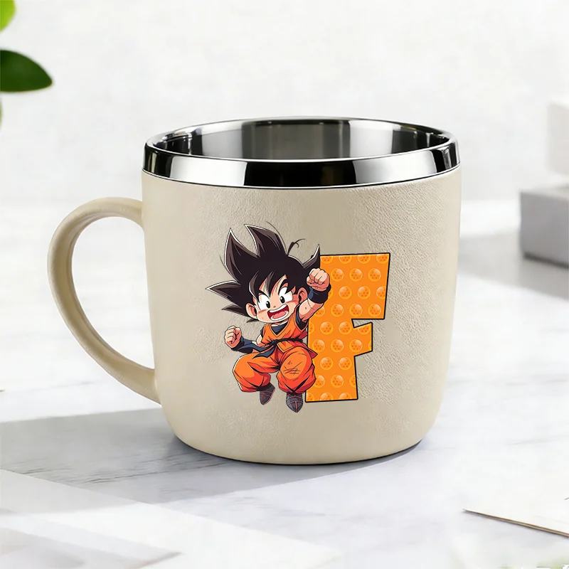 

Dragon Ball 304 Stainless Steel Water Bottle 26 Letter Toothbrush Cups Simple Kawaii Anime Orange Water Cup Kids Birthday Gift