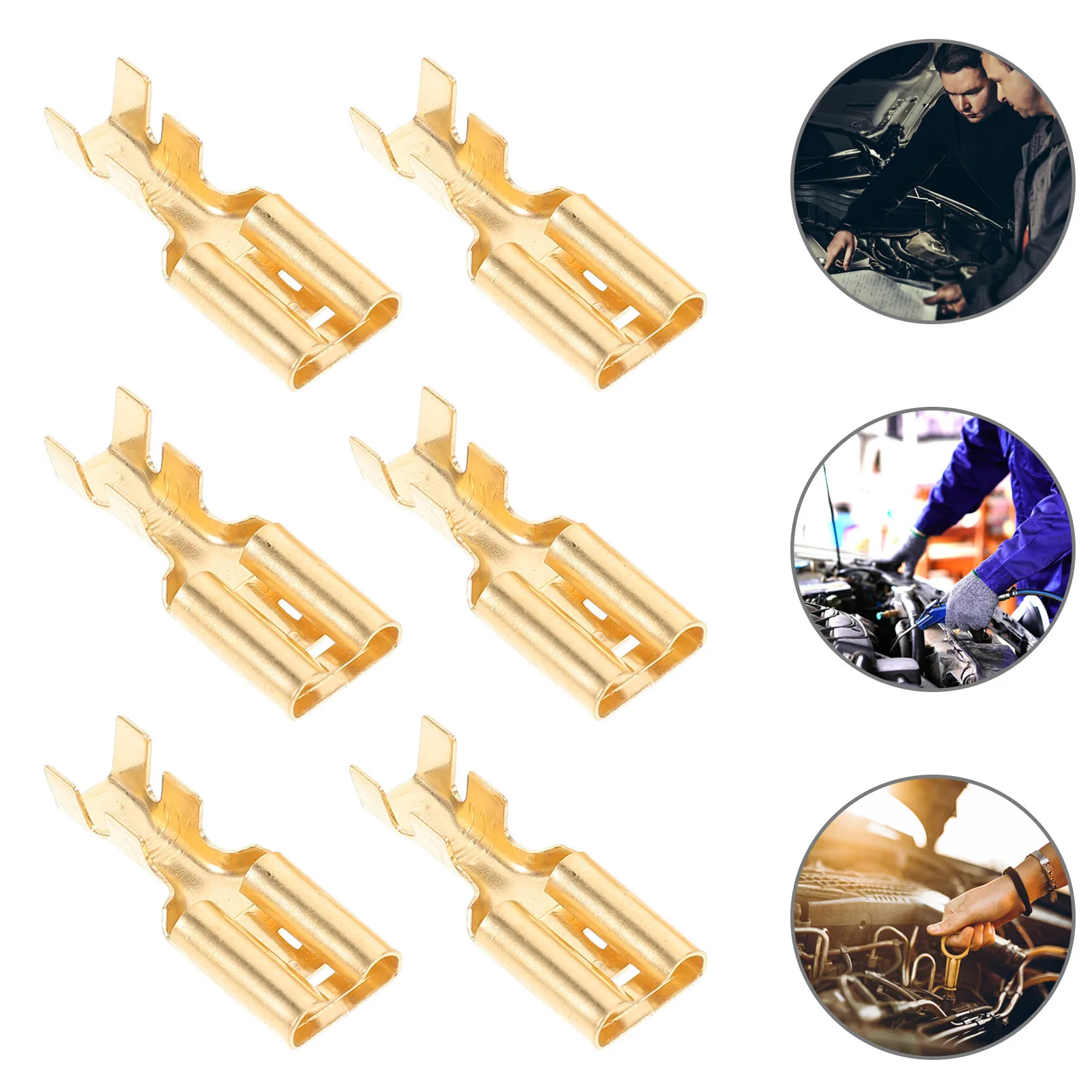 

50Pcs Automotive Wiring Kit Brass Connector Pins Versatile Wire Connectors Built to Last Precision Engineered for Snug Fit