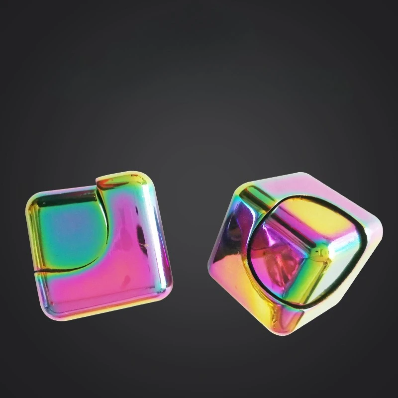 الملونة تململ سبينر المكعب السحري المعادن الغزل العلوي حلقة رئيسية تململ لعبة سطح المكتب لعبة لتخفيف الضغط مكعب لانهائي هدايا الكبار #2