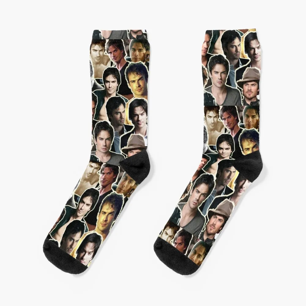 

Ian Somerhalder collage Damon - Sagittarius Socks with print custom sports funny gifts Woman Socks Men's