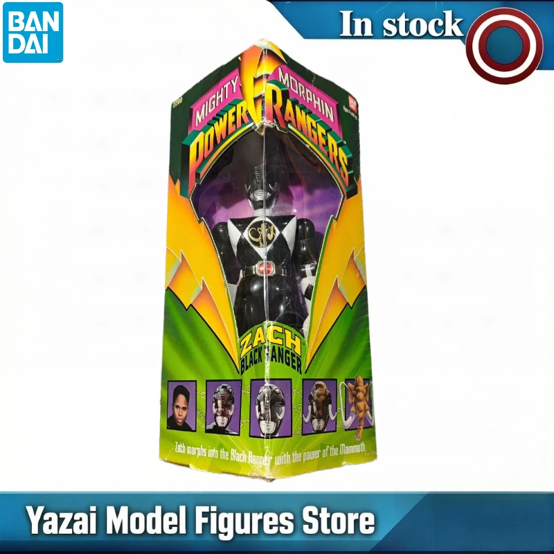 Original Bandai POWER RANGERS Black RANGER Anime Figure Model Toys Gift