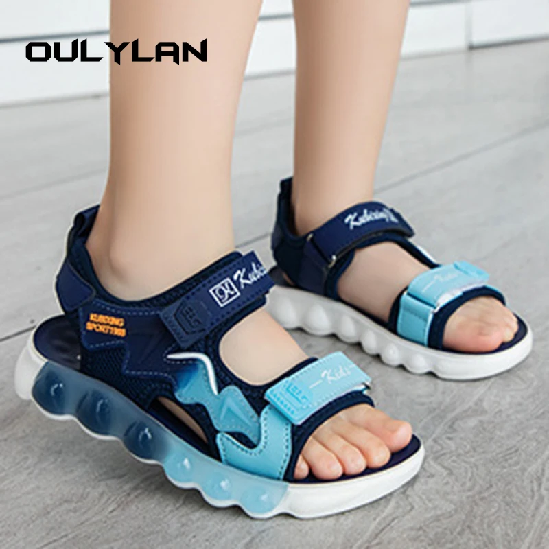 Summer Popular  Beach Sandals  Children's Lightweight Anti Slip Shoes Boy Soft Sole Non-slip Boys Girls Sandals Size 26-37