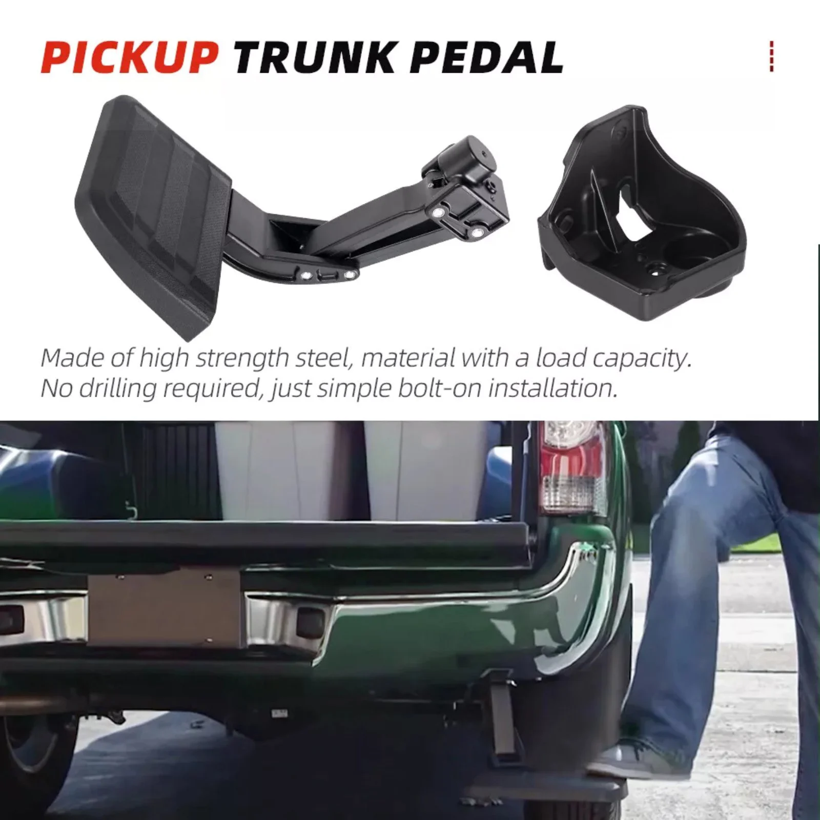 1 قطعة المصد الخلفي الخلفي القابل للسحب خطوة السرير خطوة PT392-35920 لتويوتا تاكوما 2024-2025 للطي الخلفية خطوة عدة اكسسوارات السيارات #5