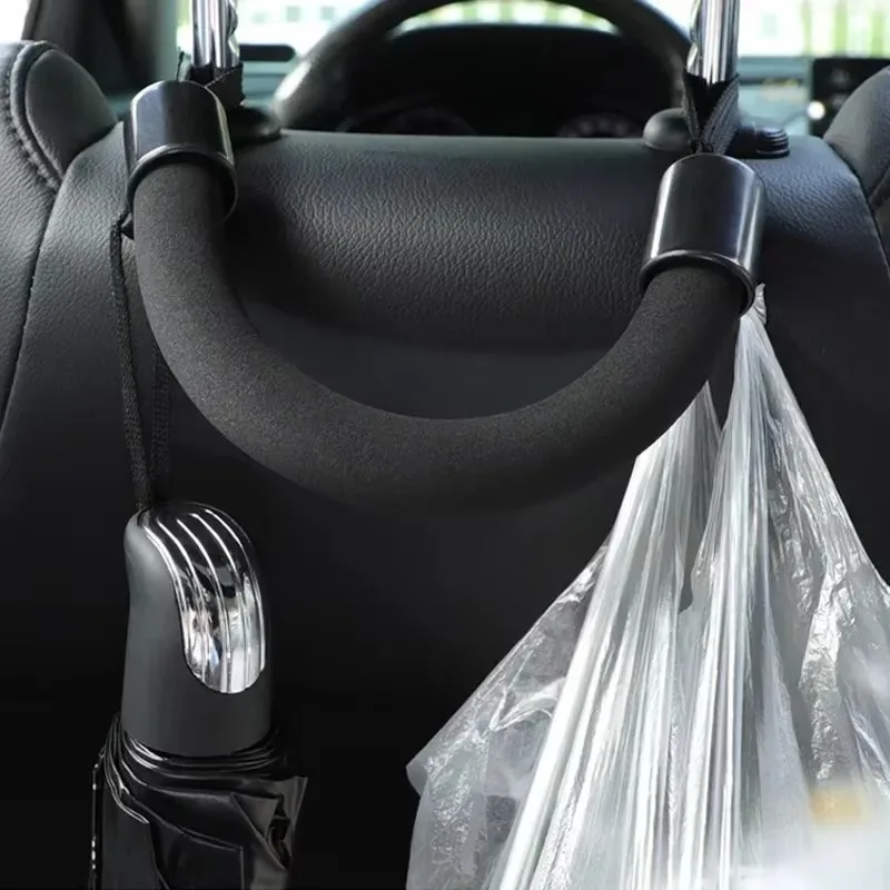 Car Seat Back Safety Handrail Handle Headrest Hanger Hook Multifunctional Storage Holder for Elderly Children Vehicle Supplies