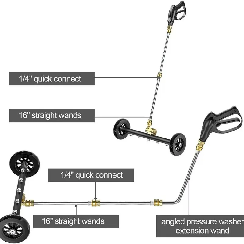 Adjustable Angle Car Chassis Washing Attachment 5‑Jet Dual‑Use High Pressure Cleaner for Vehicle Road Surface Cleaning