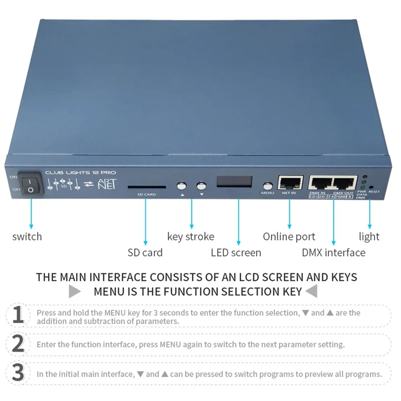 

NEW_DMX512 WS2812B WS2815 Контроллер светодиодной ленты Artnet-Pixel (SPI/DMX) (ЕС)