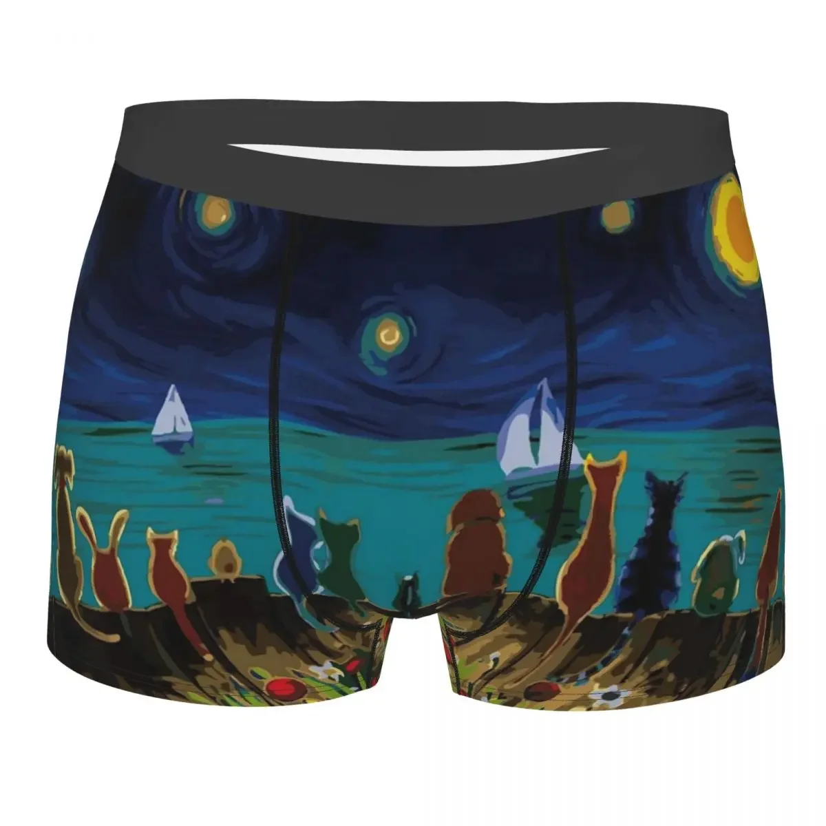 Paints Surrealism Stargazing Underpants Homme Panties Men's Underwear Ventilate Shorts Boxer Briefs