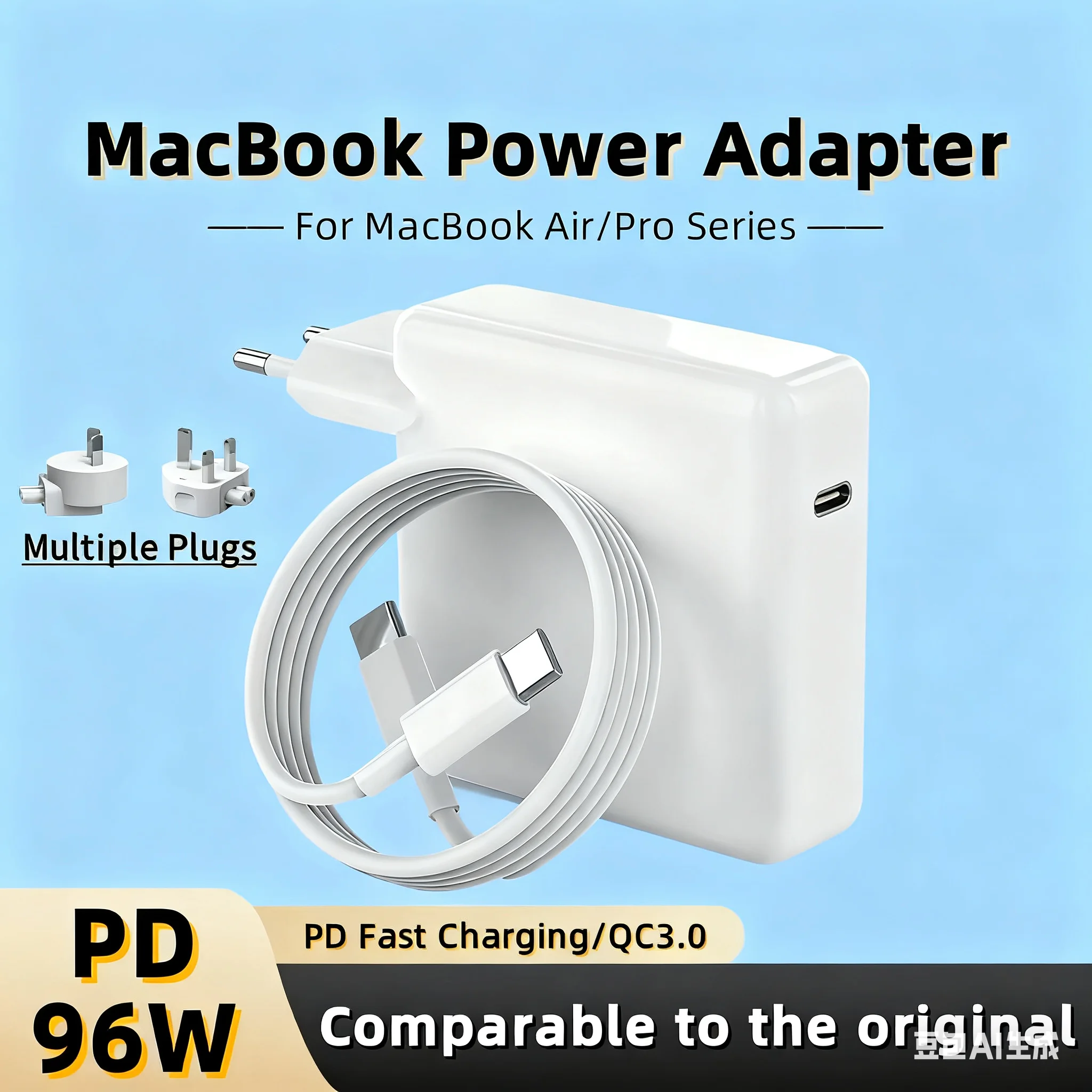 

96W USB-C Power Adapter for MacBook Pro M1/M2 and MacBook Air - Fast Charging Compatible with Models A2337, A1706