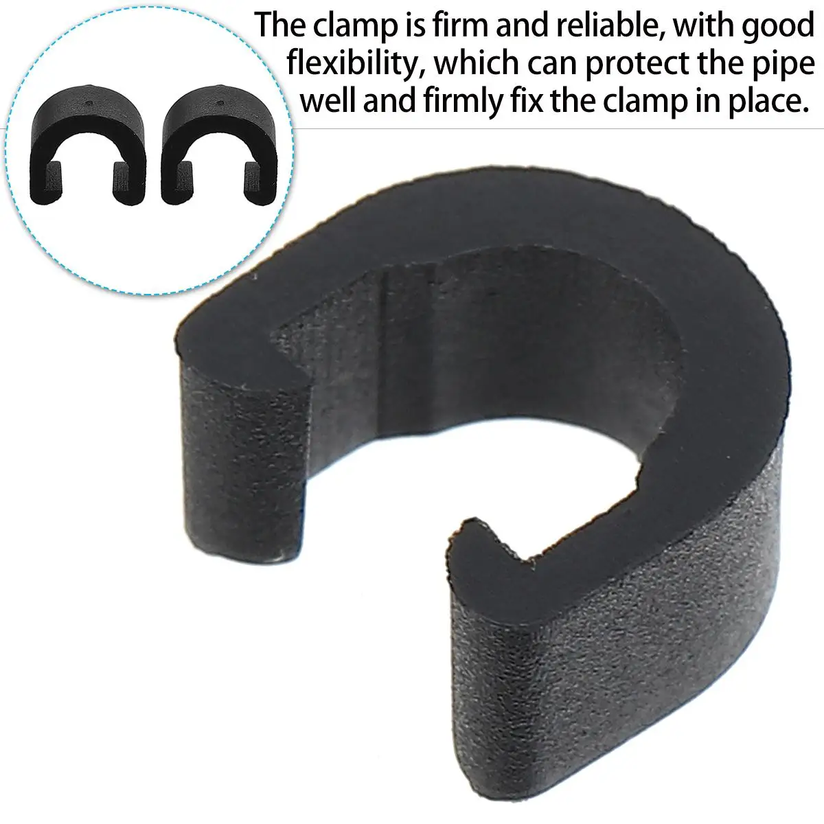 

60 Pcs Black Plastic Bike Brake Cable Type Buckle Tubing Clip Hydraulic Line Clips Suitable for MTB Road Folding Bikes C Style