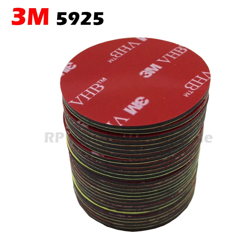 

Die Cut Dia=40mm 10 Circles 3M 5925 Double Adhesive Foam VHB Tape High Strength Long-term Durability