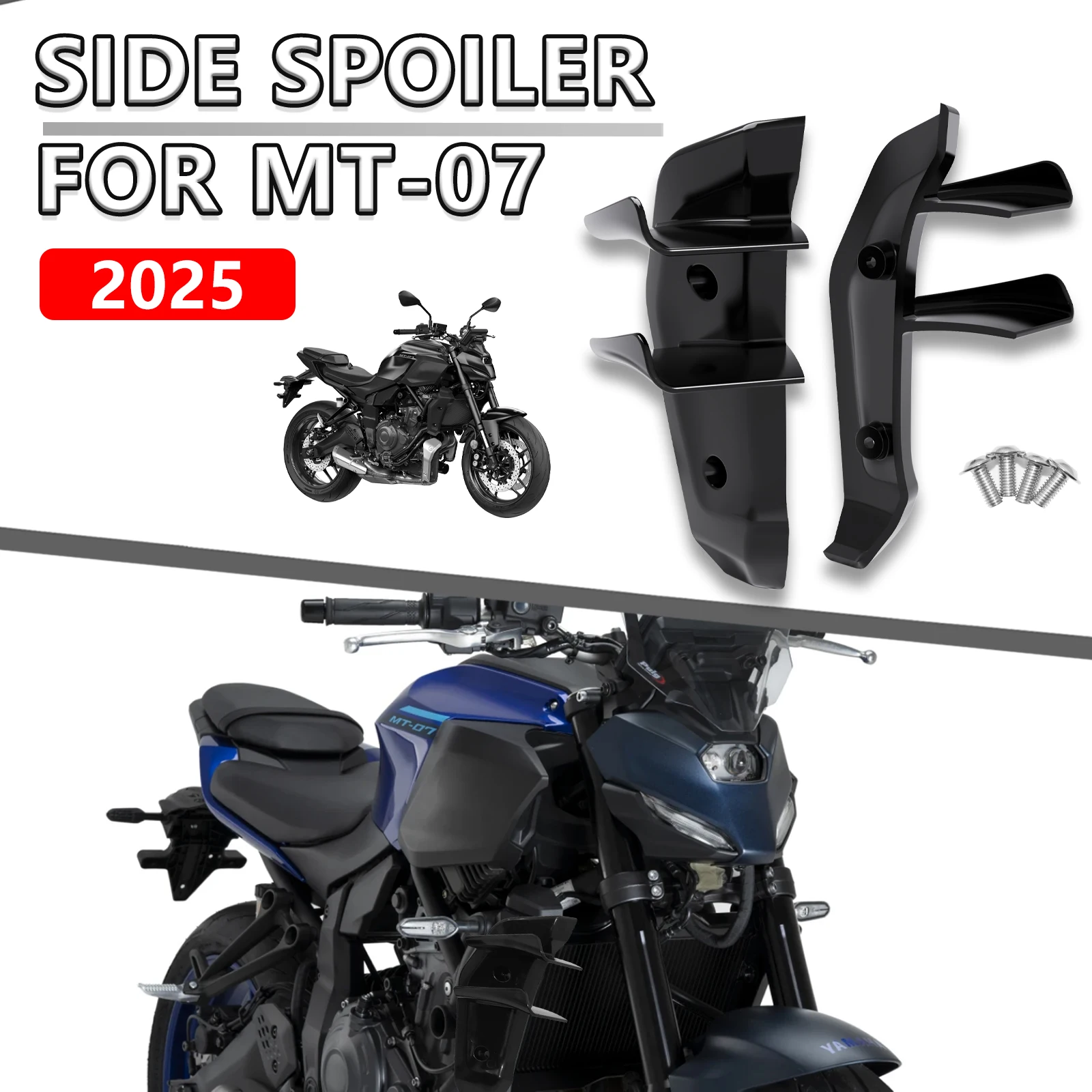 

MT 07 New Motorcycle Accessories Side Wings Side Spoiler Fairings Fixed Wings Aerodynamic Winglets For Yamaha MT-07 mt07 2025