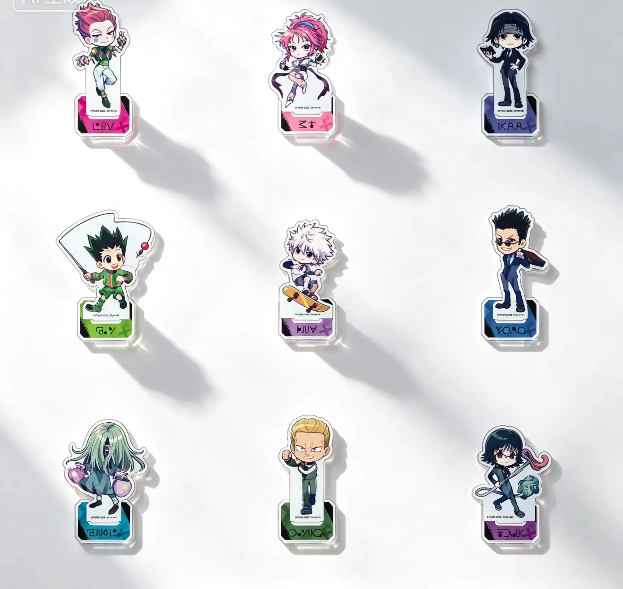 Anime HUNTER×HUNTER Gon Freecss Q-Style Human-shaped Acrylic Stand Model Plate Keychains Desktop Ornament