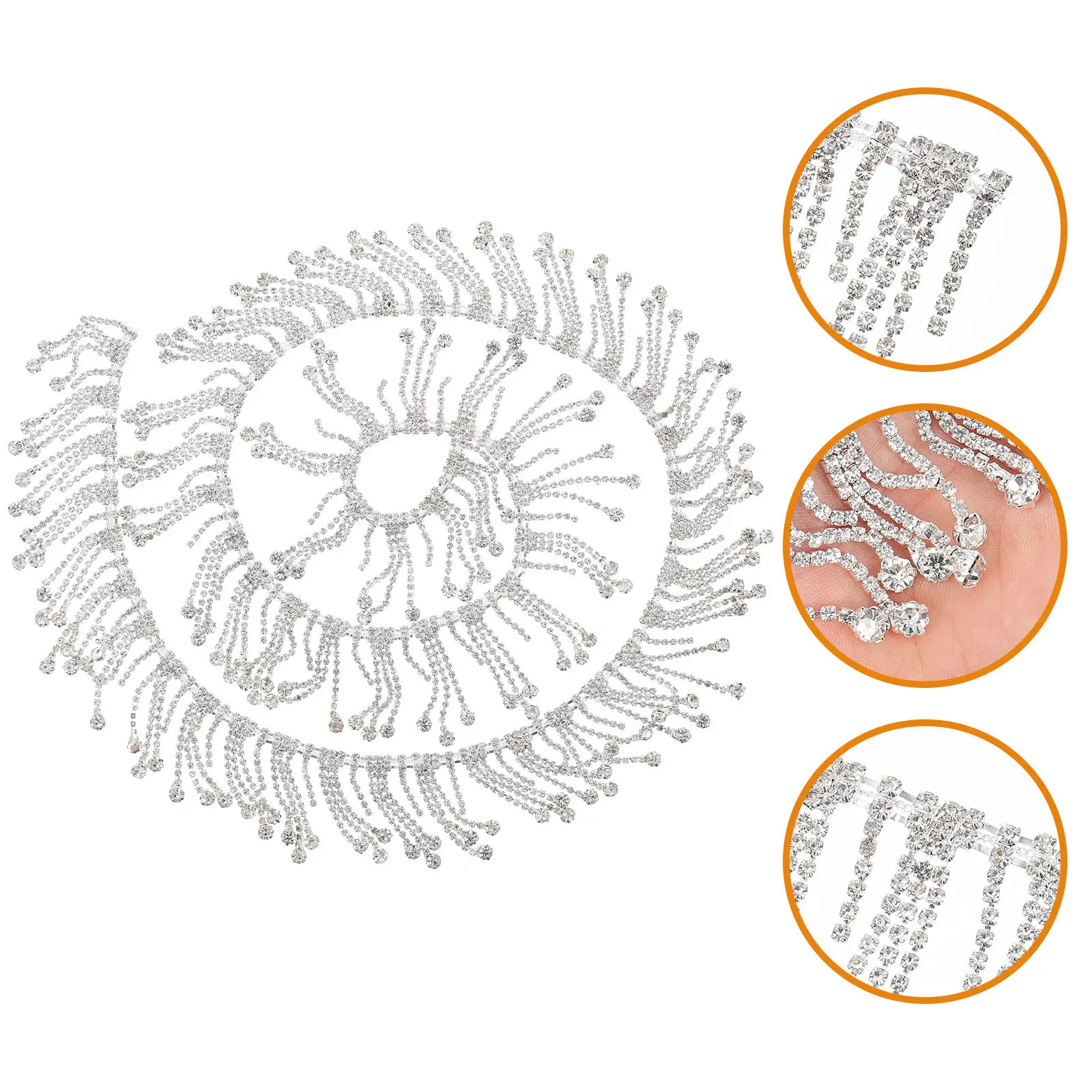 

Premium Rhinestone Tassel Chain Women Waist Chain Fashionable Eye Catching Decorative Clothing Accessory Dance Festival Beach
