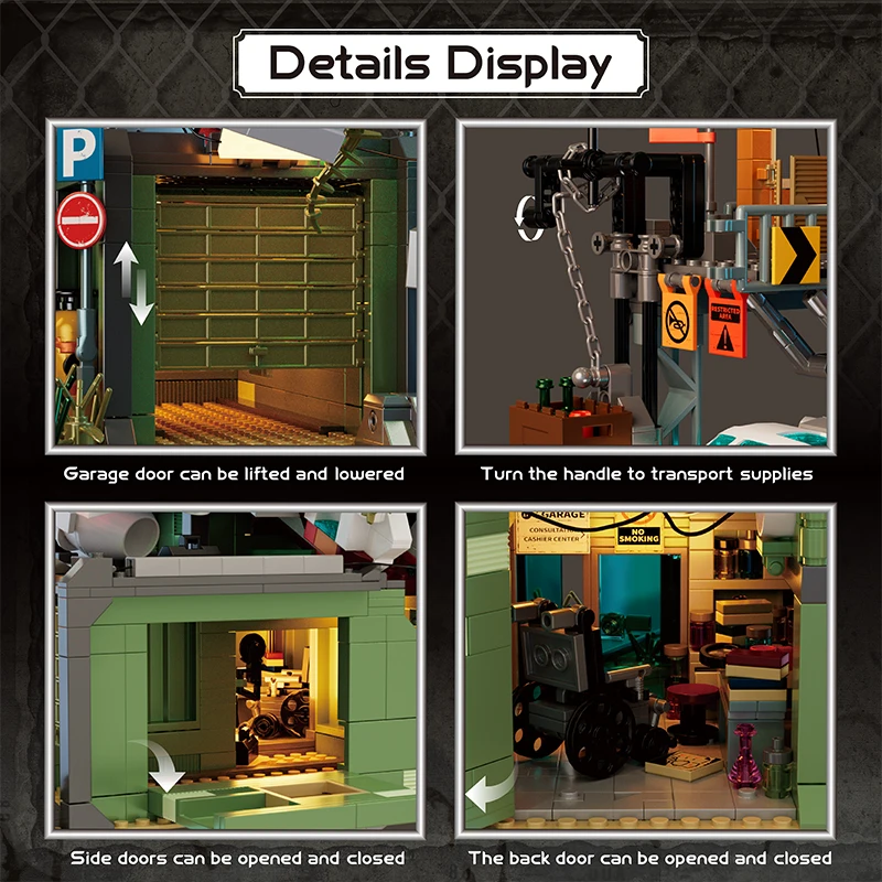 2076PCS Wrecked Plane Pharmacy Building Blocks Set MOC City Street View Bricks Model Desktop Ornament DIY Assembly Toys For Birthday Christmas Gifts view 5
