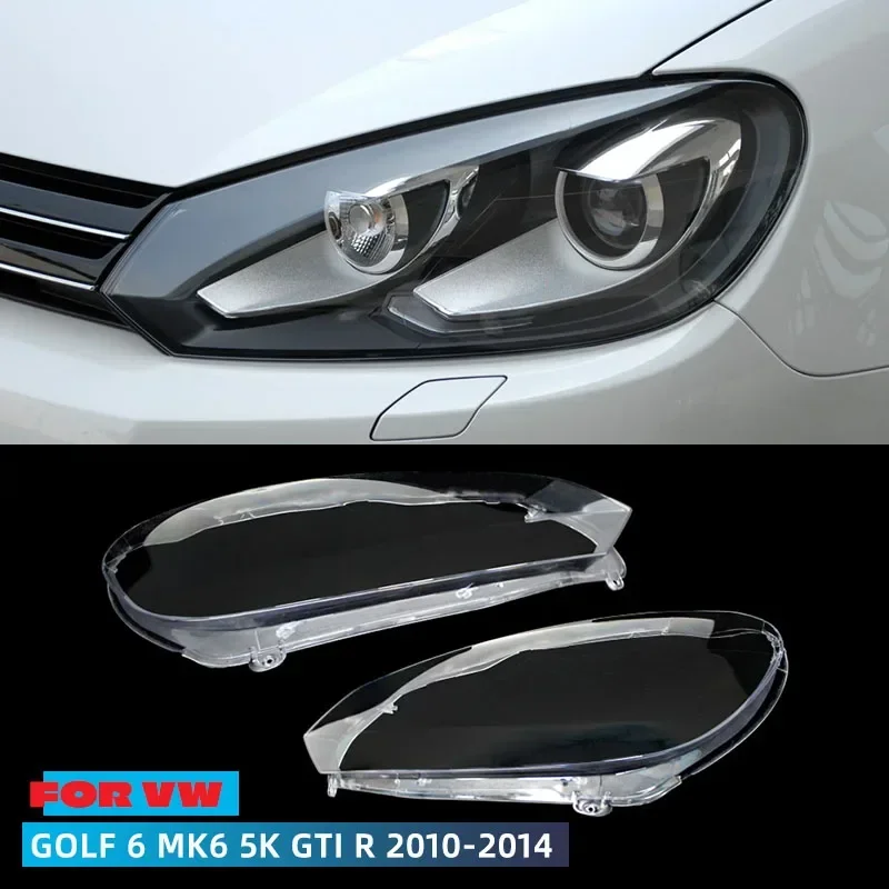 

1 левая/правая Автомобильная передняя фара, крышки объектива для VW Golf 6 MK6 GTI R 2010-2014, прозрачный абажур, чехол для фары, пылезащитная крышка