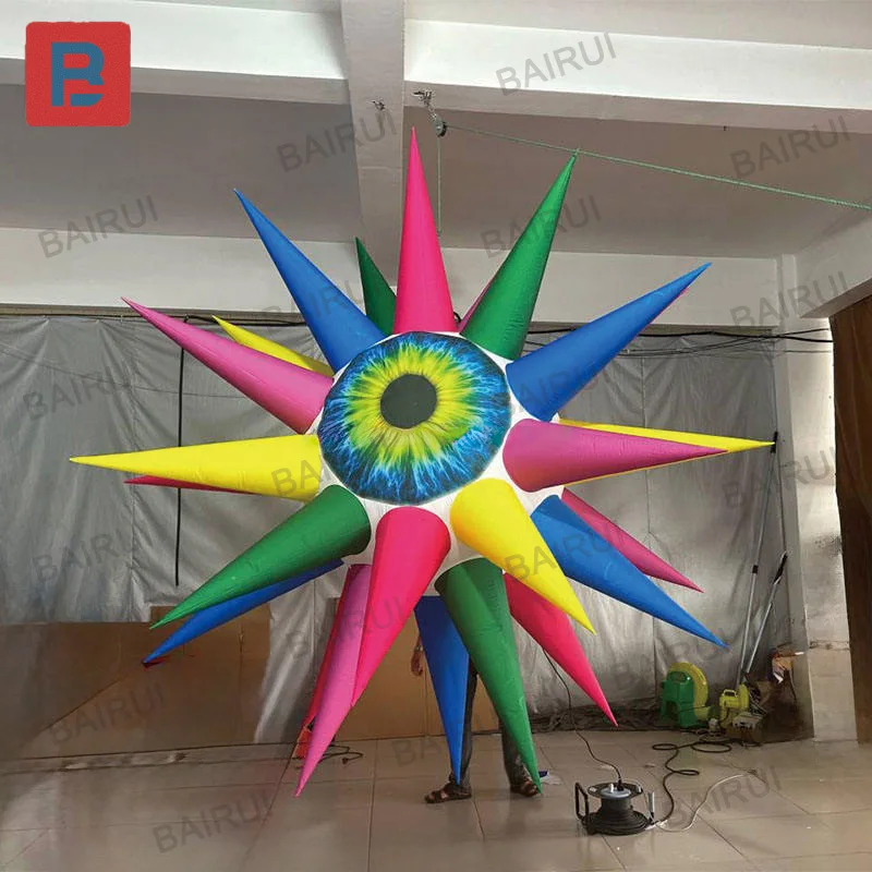 Inflatable explosion star, new eye-opening planet, concert interactive inflatable planet, with built-in lighting