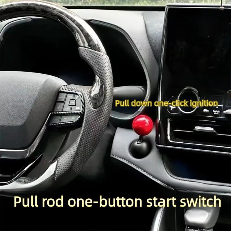 New Start Button Push Start Auto Ignition Button Cover Automotive One-Touch Button Rocker Car Engine Push Start Stop Lever